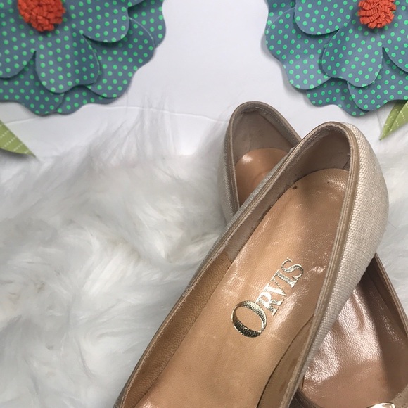 ORVIS Ivory linen pumps - Picture 6 of 8